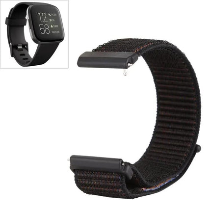 Nylon Watch Band For Fitbit Versa/Versa 2 Hook Loop