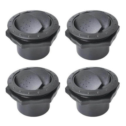 Durable Universal 60mm Round AC Air Outlet Vent for RVs - black ABS plastic 4-pack, round adjustable RV/bus/boat air vents