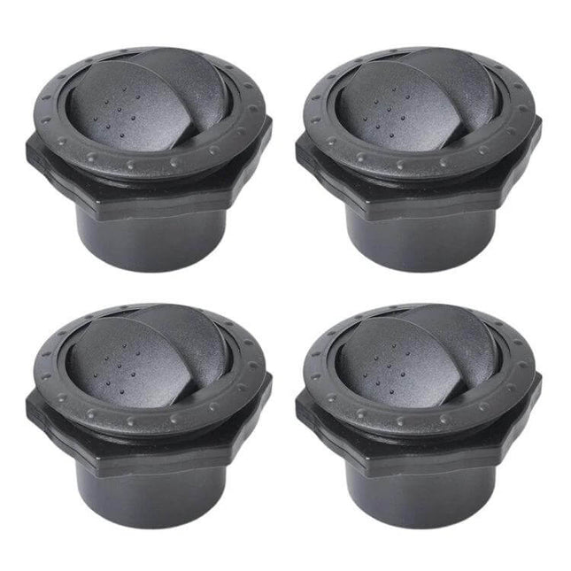 Durable Universal 60mm Round AC Air Outlet Vent for RVs - black ABS plastic 4-pack, round adjustable RV/bus/boat air vents