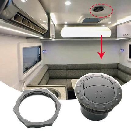 Durable Universal 60mm Round AC Air Outlet Vent for RVs installed ceiling vent in RV interior black ABS replacement