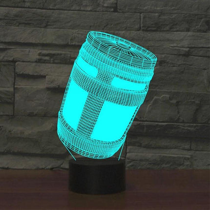 Decorative 3D LED Light for Bedroom and Living Room Use - battery-powered acrylic 3D illusion lamp for cozy reading and shelf decor
