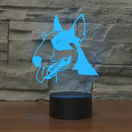 Decorative 3D LED Light for Bedroom and Living Room Use - battery-powered acrylic dog silhouette night lamp for cozy reading and shelf decor