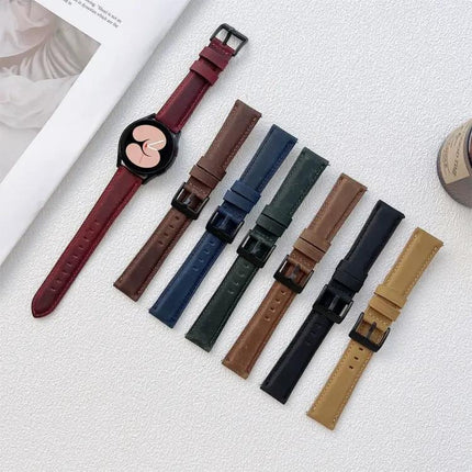 Frosted Crazy Horse Leather Watch Strap Adjustable 20mm 22mm