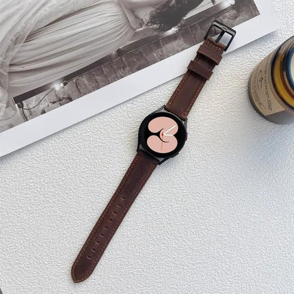 Frosted Crazy Horse Leather Watch Strap Adjustable 20mm 22mm