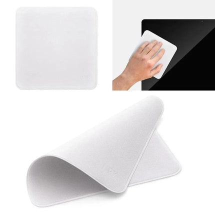 Soft Microfiber Polishing Cloth for Apple Nano-Texture Screens - white microfiber cloth cleaning iMac MacBook iPad screen