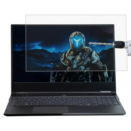 HD Tempered Glass Protective Film for Lenovo Laptops shown on a laptop screen protecting against scratches and glare
