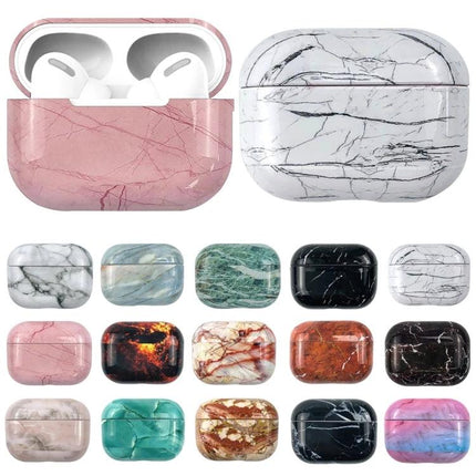 Marble Protective Case for Daily AirPods Pro Use - slim marble-texture AirPods Pro protective case with charging-port access