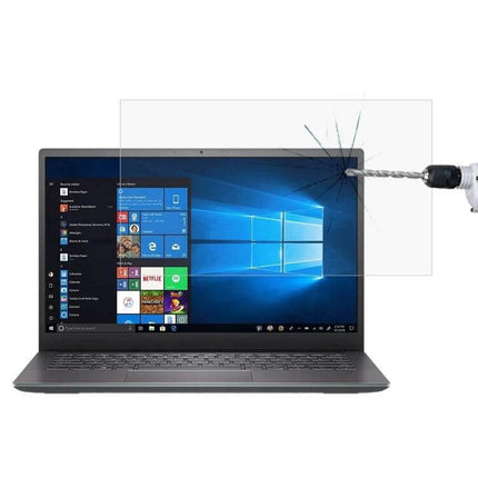 HD Tempered Glass Screen Protector for 13.3 Inch Laptops - anti-glare, anti-fingerprint protection showing drill impact resistance