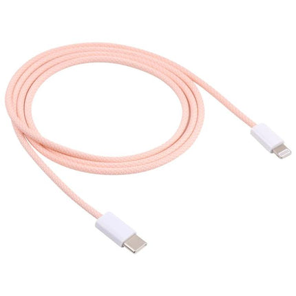 Compact Travel Charger Set for On-the-Go Device Power Needs – pink braided USB-C to Lightning cable for travel, PD fast charging ready