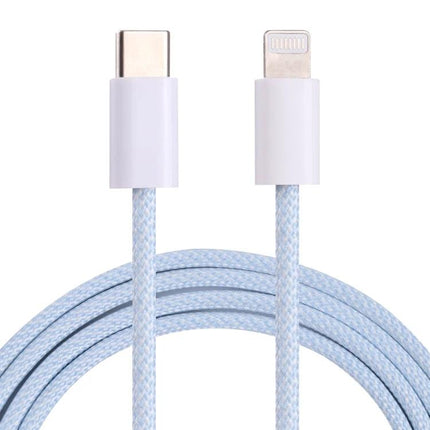Essential USB-C to Lightning Cable for Daily Phone Charging - light blue braided USB-C to Lightning cable for everyday iPhone charging
