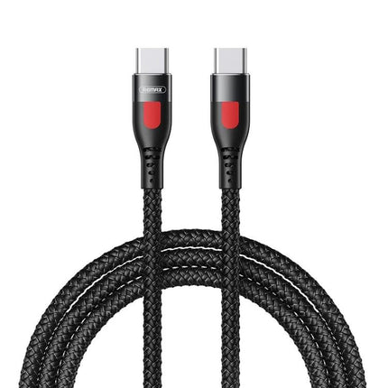 Use This REMAX Cable for Daily Charging at Home or While Traveling - braided PD 65W USB-C to USB-C fast charge cable