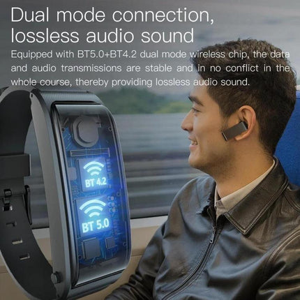 Keep track of daily activities with the JAKCOM smart watch showing heart rate and BT5.0 dual mode connectivity on display