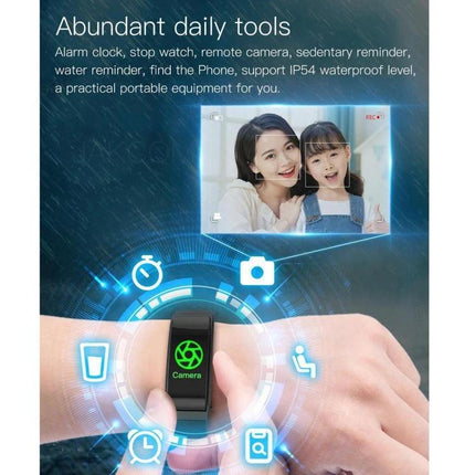 Keep track of daily activities with the JAKCOM smart watch - wrist camera and health tracking for heart rate, water reminders and sedentary alerts
