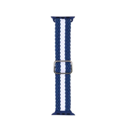 Striped Woven Nylon Adjustable Watch Band for Apple Watch