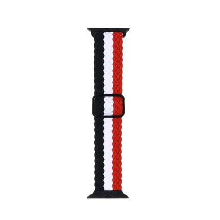 Striped Woven Nylon Adjustable Watch Band for Apple Watch