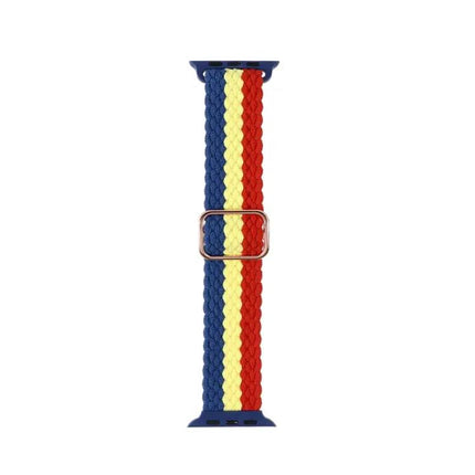 Striped Woven Nylon Adjustable Watch Band for Apple Watch