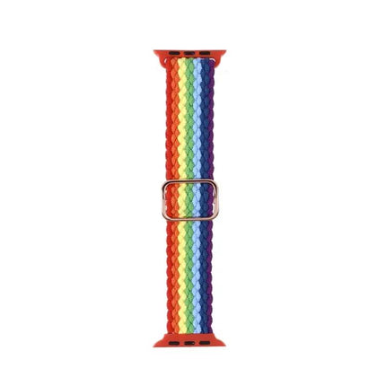 Striped Woven Nylon Adjustable Watch Band for Apple Watch