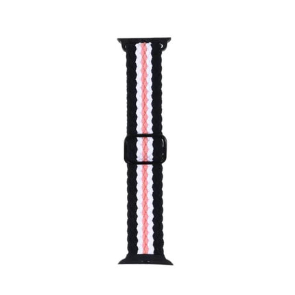 Adjustable Striped Nylon Band For Apple Watch 42/44/45mm
