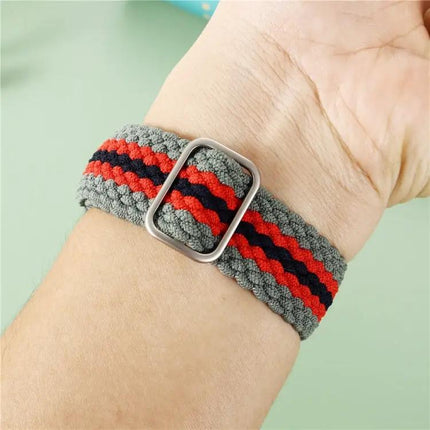 Adjustable Striped Nylon Band For Apple Watch 42/44/45mm