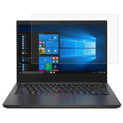 HD Tempered Glass Screen Protector for 14-Inch Laptops on black laptop showing clear, anti-glare, fingerprint-resistant protection