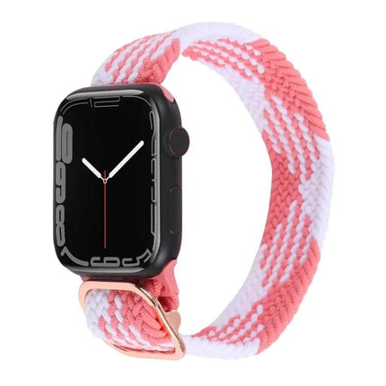 Nylon Braid Strap Watch Band For Apple Watch 38-45mm