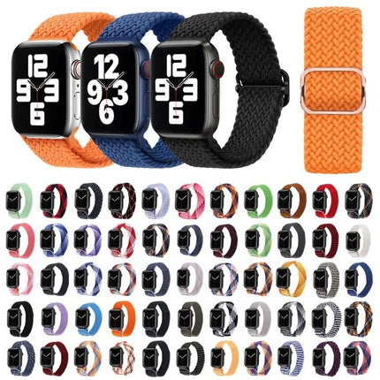 Nylon Braid Strap Watch Band For Apple Watch 38-45mm