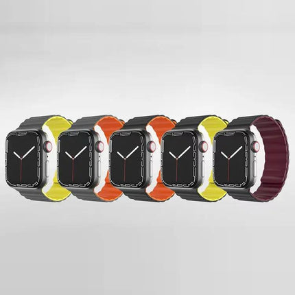 Mutural Moran Silicone Magnetic Apple Watch Strap 38-45mm