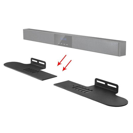 Soundbar Wall Mount For Living Room Low Profile Mount steel adjustable split bracket under TV, tidy cable routing