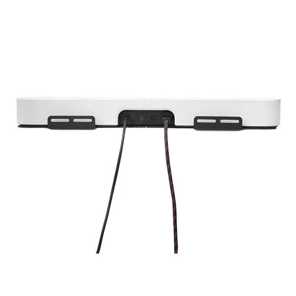 Soundbar Wall Mount For Living Room Low Profile Mount showing adjustable split brackets with tidy cable routing