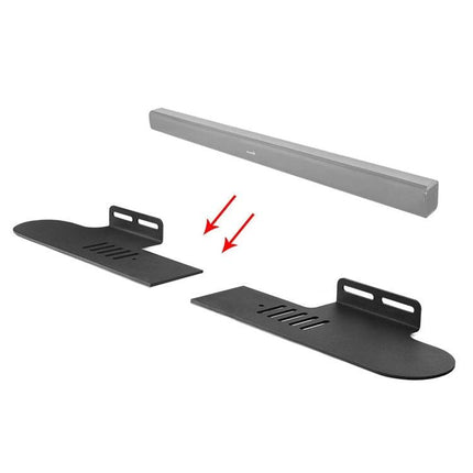 Soundbar Wall Mount For Living Room Low Profile Mount adjustable split bracket secures soundbar under TV