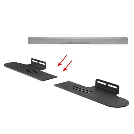 Soundbar Wall Mount For Living Room Low Profile Mount adjustable split brackets hold soundbar beneath TV, tidy cables