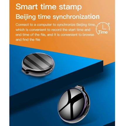 Handy Voice Recorder for Everyday Notes and Conversations compact round recorder with smart time stamp and Beijing time synchronization