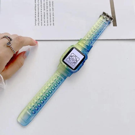 Jelly Gradient TPU Transparent Strap For Apple Watch 38-45mm