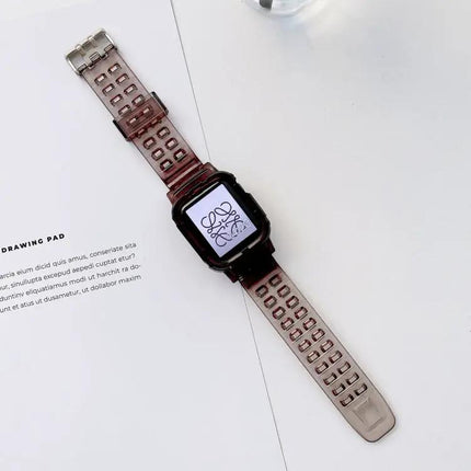 Jelly Gradient TPU Transparent Strap For Apple Watch 38-45mm
