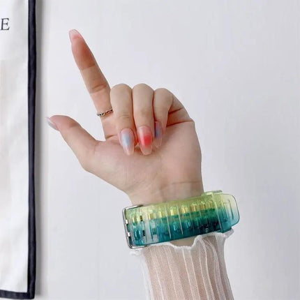 Jelly Gradient TPU Transparent Strap For Apple Watch 38-45mm