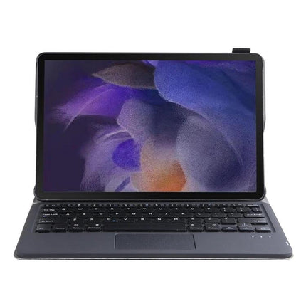 Leather Protective Case with Bluetooth Keyboard for Samsung Galaxy Tab A8 2021 - detachable keyboard folio case in black, tablet typing and protection