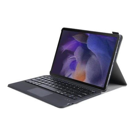 Leather Protective Case with Bluetooth Keyboard for Samsung Galaxy Tab A8 2021 in black, detachable keyboard and protective folio stand
