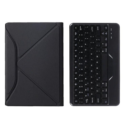 BA08 Bluetooth Keyboard Leather Case for Samsung Galaxy Tab A8 showing black detachable keyboard and protective leather folio