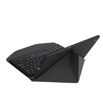 BA08 Bluetooth Keyboard Leather Case for Samsung Galaxy Tab A8 in black, detachable wireless keyboard with folio stand for typing and note-taking