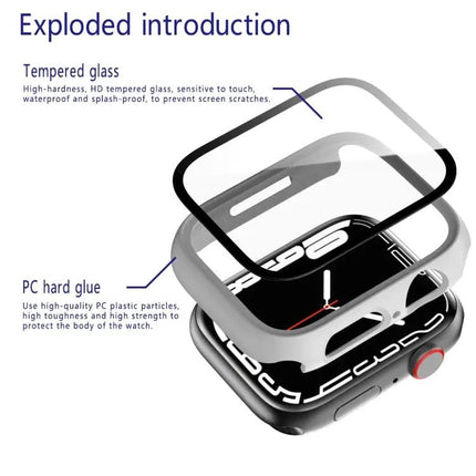 Apple Watch 41mm 45mm Case With Tempered Glass Protector
