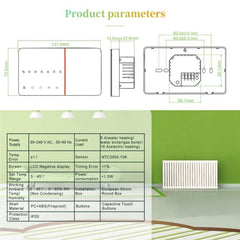 Smart WiFi HVAC Thermostat with Mobile Control and Voice Activation for EU Standard