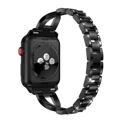 Diamond Stainless Steel Apple Watch Band Compatible 38-45mm