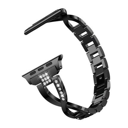 Diamond Stainless Steel Apple Watch Band Compatible 38-45mm
