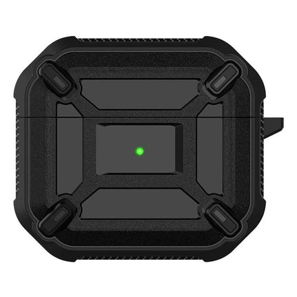 King Kong Armor Case for Daily AirPods Protection - rugged 360-degree black protective AirPods case with LED charging access