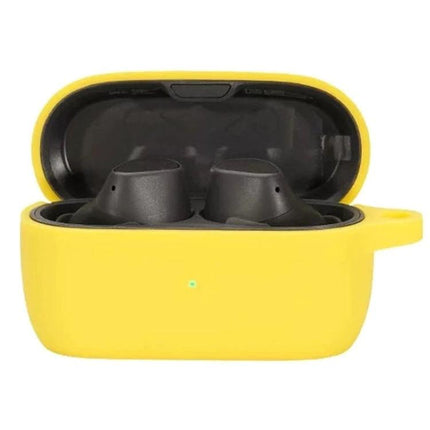 Silicone Protective Case for Everyday Earphone Safeguarding in bright yellow providing snug 360-degree protection for standard earbuds