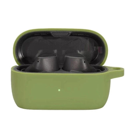 Silicone Protective Case for Everyday Earphone Safeguarding - olive green snug-fit silicone case protecting earbuds from scratches and drops