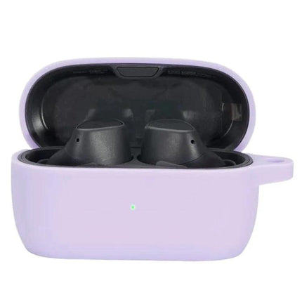 Silicone Protective Case for Everyday Earphone Safeguarding in lavender, snug 360-degree protection for standard earbuds, slim low-profile fit