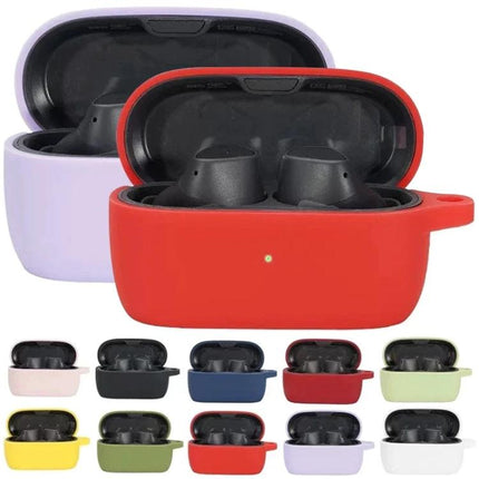 Silicone Protective Case for Everyday Earphone Safeguarding in multiple colors showing snug-fit earbuds and 360-degree protection