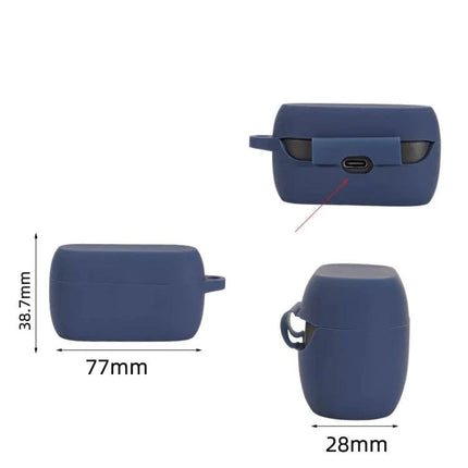 Silicone Protective Case for Everyday Earphone Safeguarding navy silicone case with snug fit, 360° protection, dimensions 77x38.7x28mm