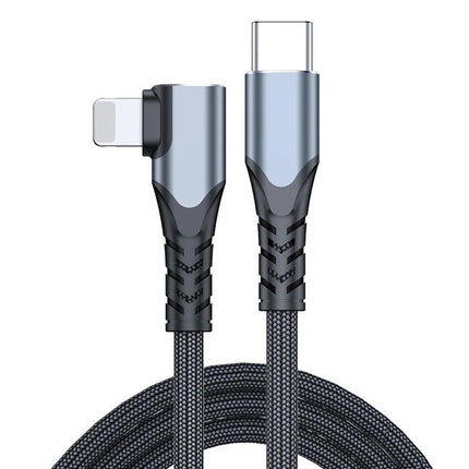 Practical Elbow USB-C Cable for Daily Phone Charging Needs - braided elbow USB-C cable for gaming and clutter-free charging